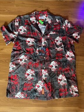 Oppo Friday the 13th Button-Down Shirt - Black, Red, White
